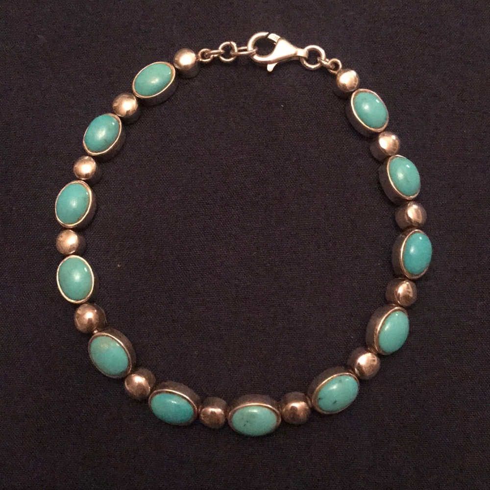 Sterling silver turquoise bracelet